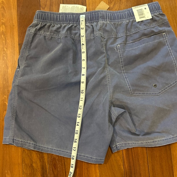 Cotton Men's Kahuna Drawstring Shorts, Worker Blue, Size L New - Picture 3 of 5